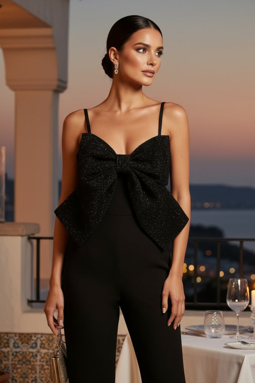 The Noir Bow Jumpsuit