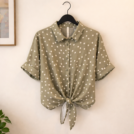 Shirt short sleeve polka dot