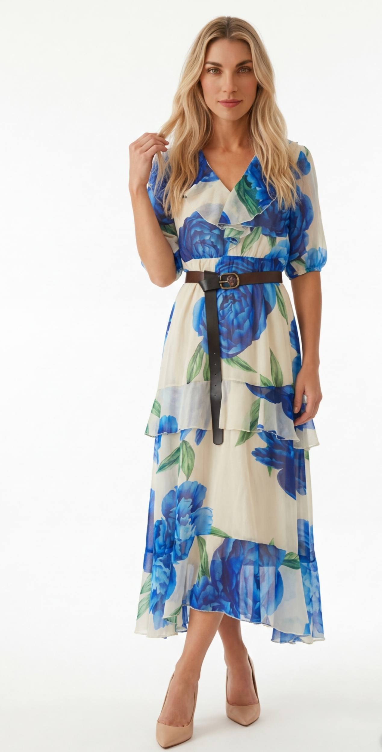 Long floral dress for women