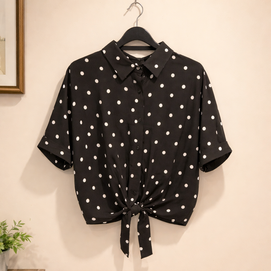 Shirt short sleeve polka dot