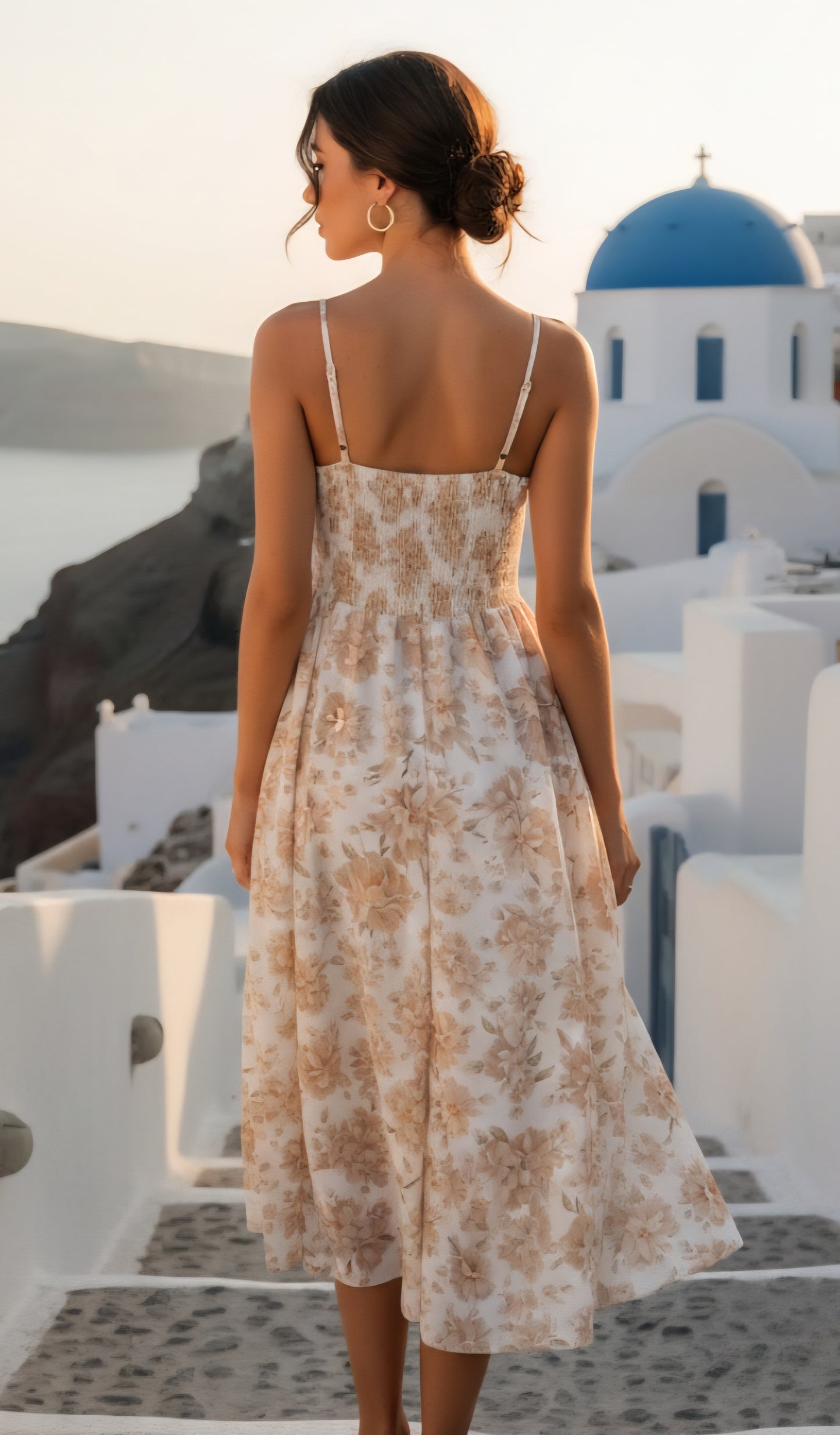 Aegean Corset Midi Dress