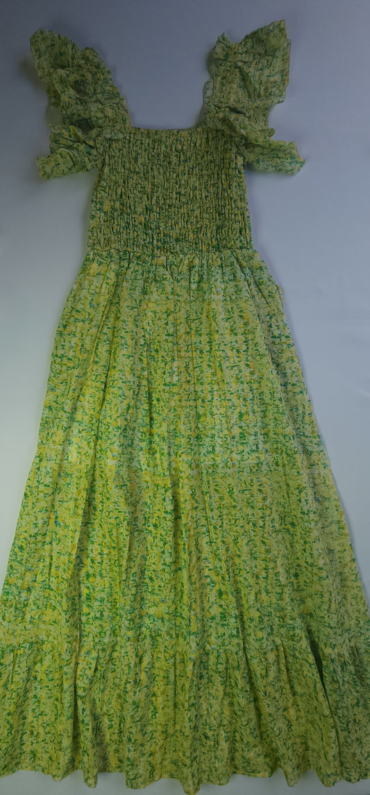 Long dress with flower print for women