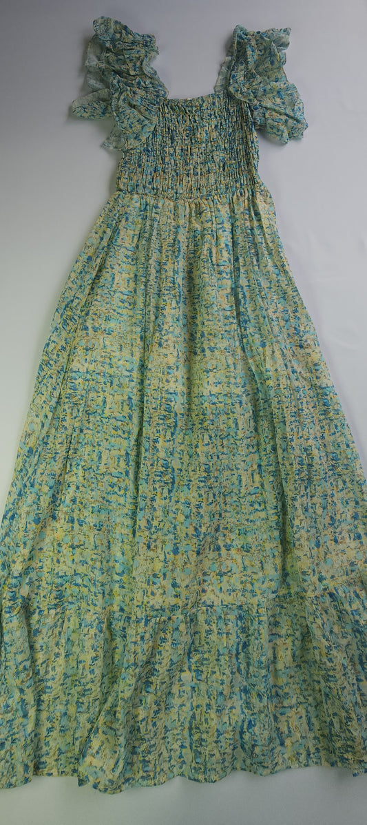 Long dress with flower print for women