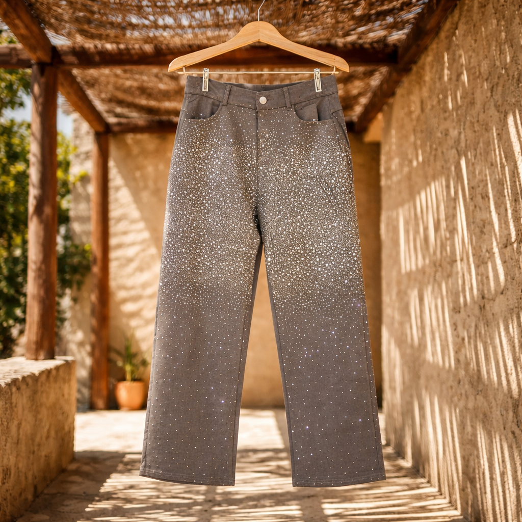 Jeans with strass