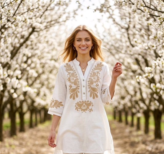 Mykonos linen dress for women