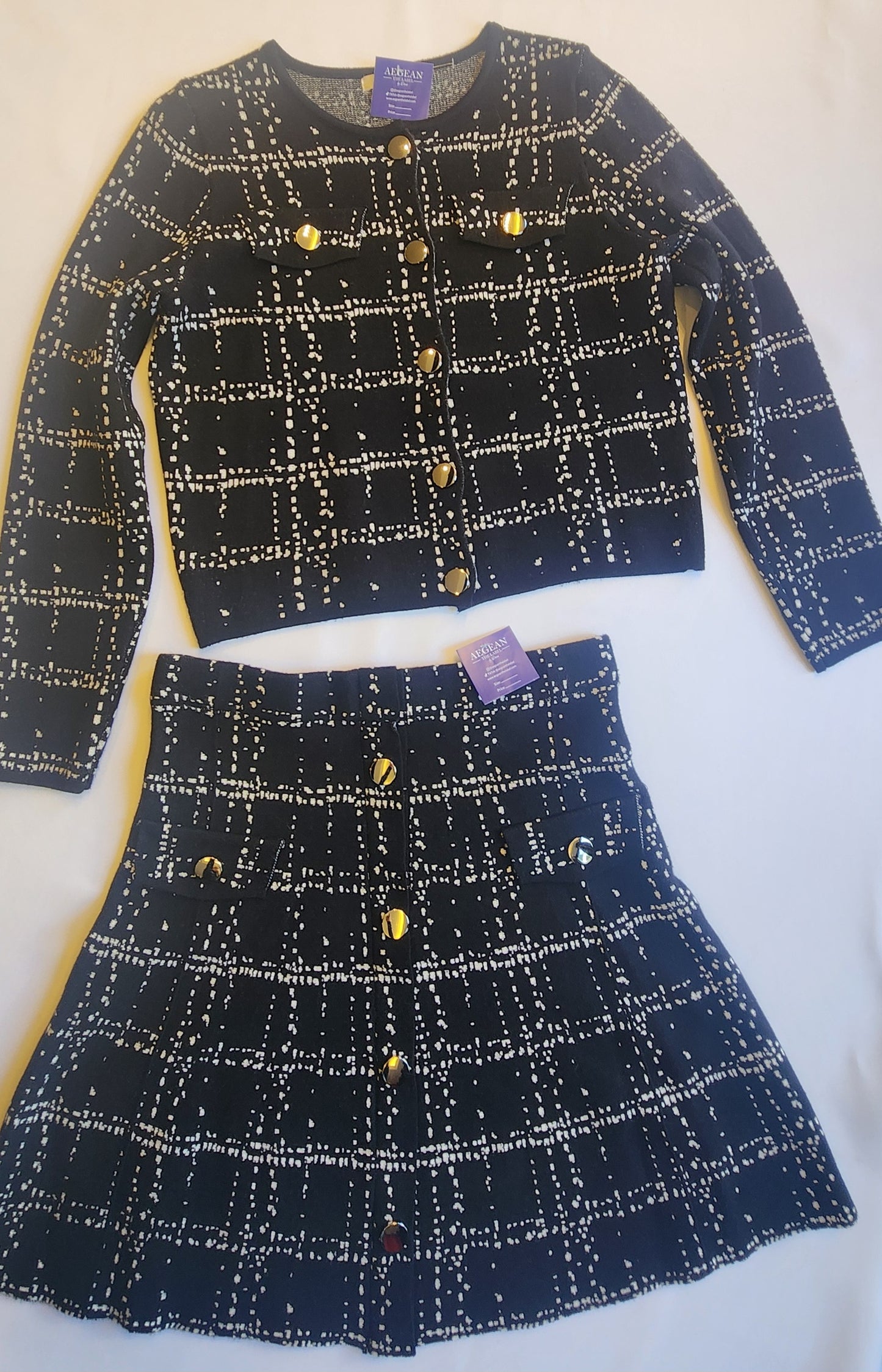 Casual set jacket and skirt