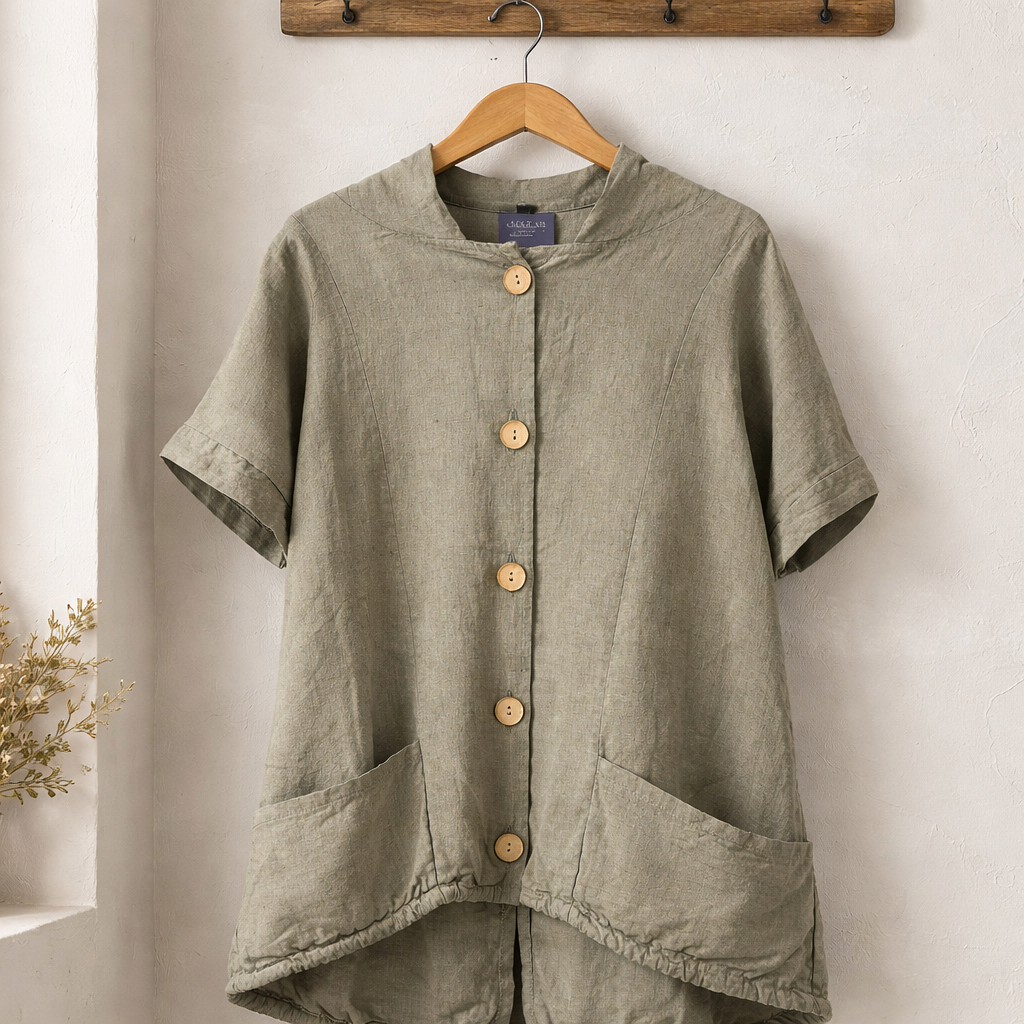 Linen top oversized for women