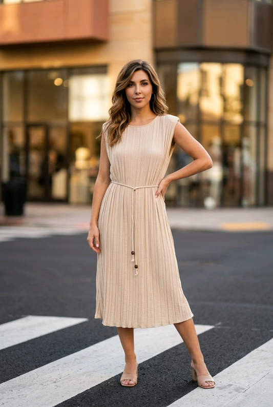 Flowy plissée dress