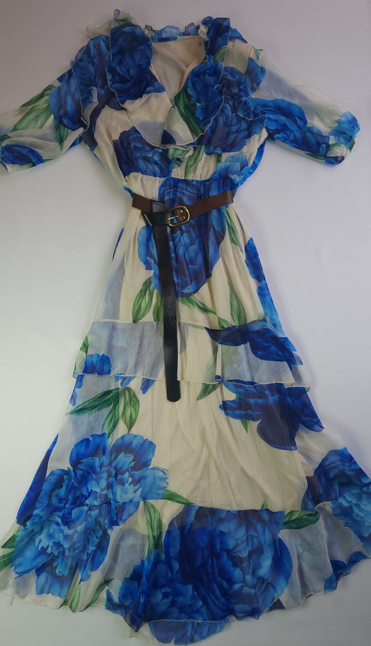 Long floral dress for women