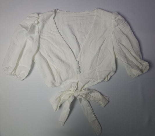 Linen crop top for women