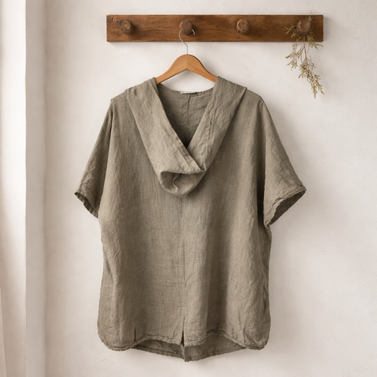 Linen top oversized for women