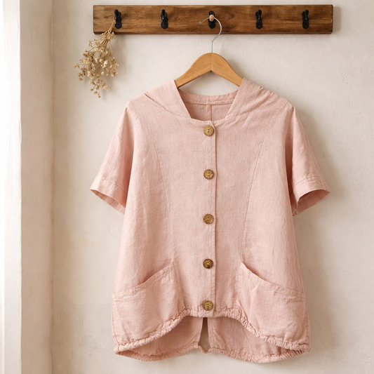 Linen top oversized for women