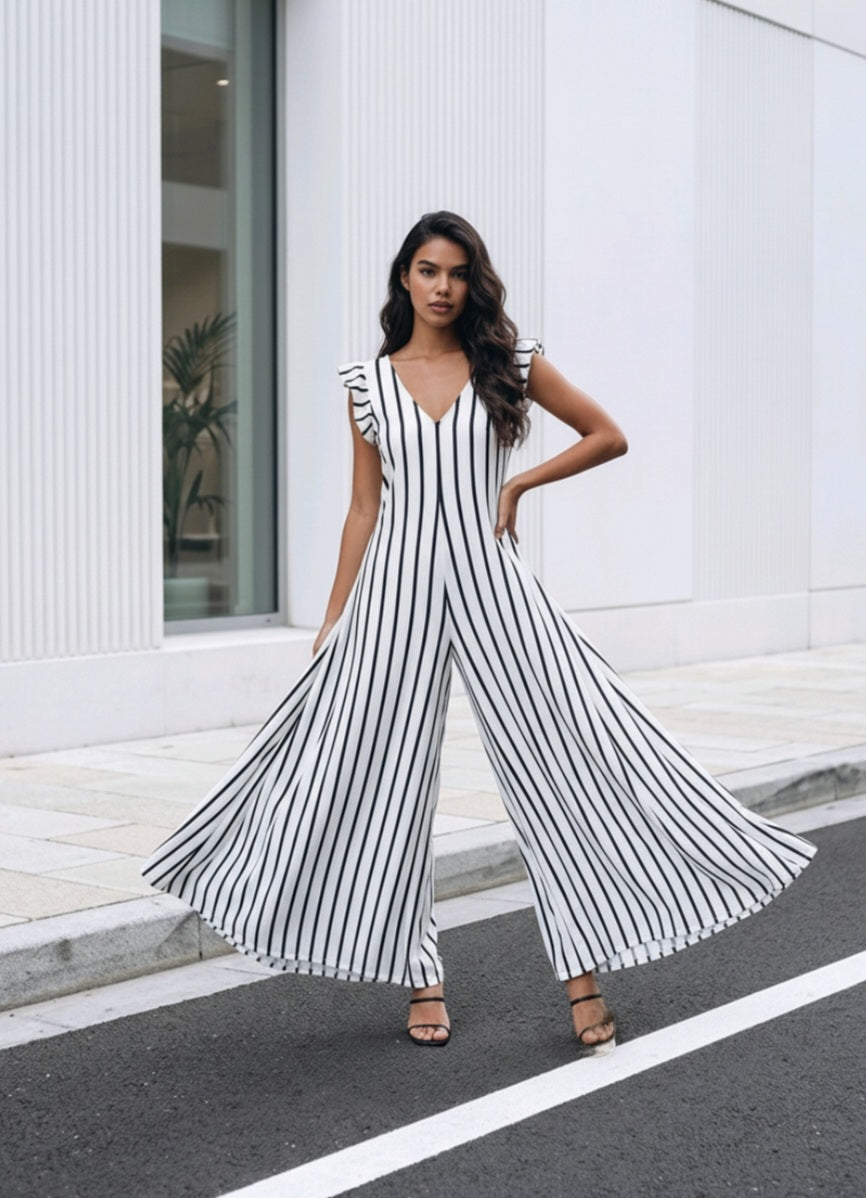 Striped Jumpsuit