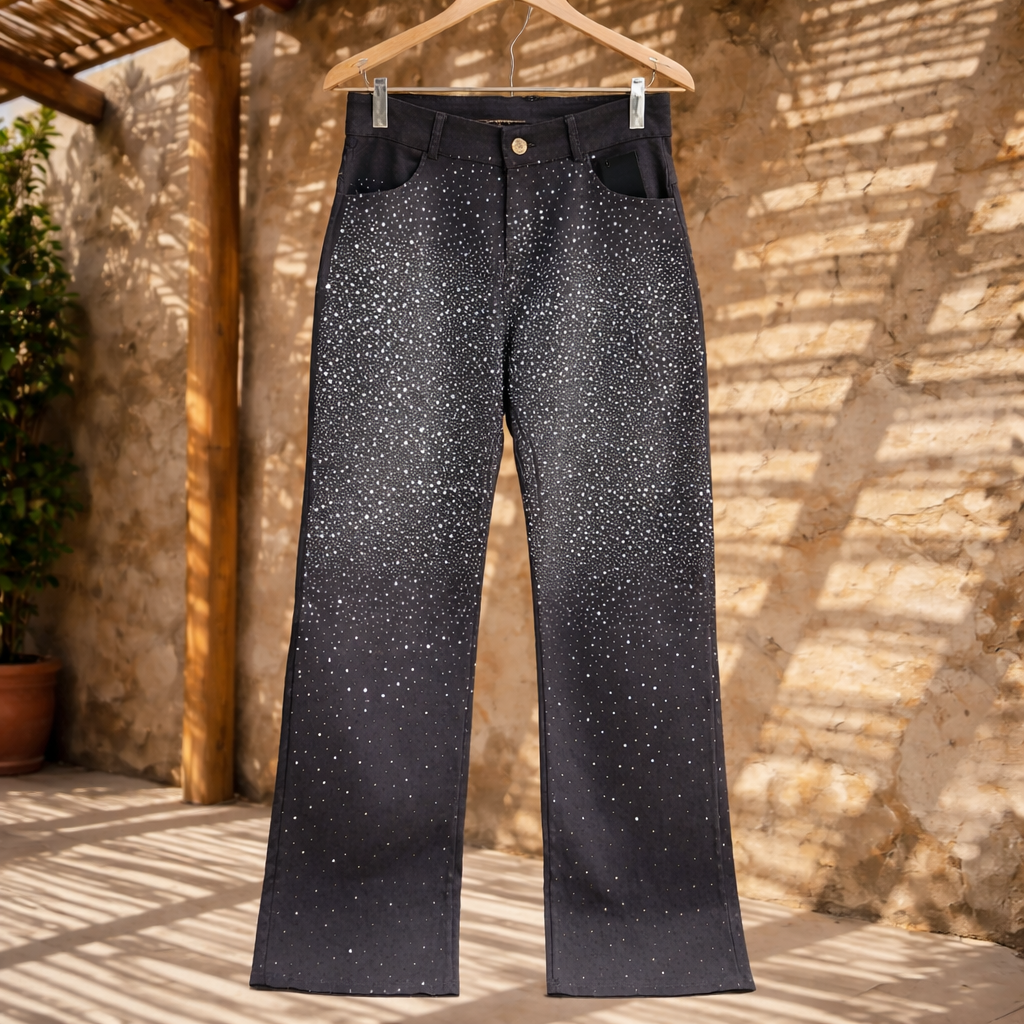 Jeans with strass